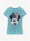 Disney Minnie Mouse American Bow Youth Girls T-Shirt, TAHI BLUE, hi-res