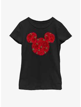 Disney Minnie Mouse Mickey Mouse Roses Youth Girls T-Shirt, , hi-res