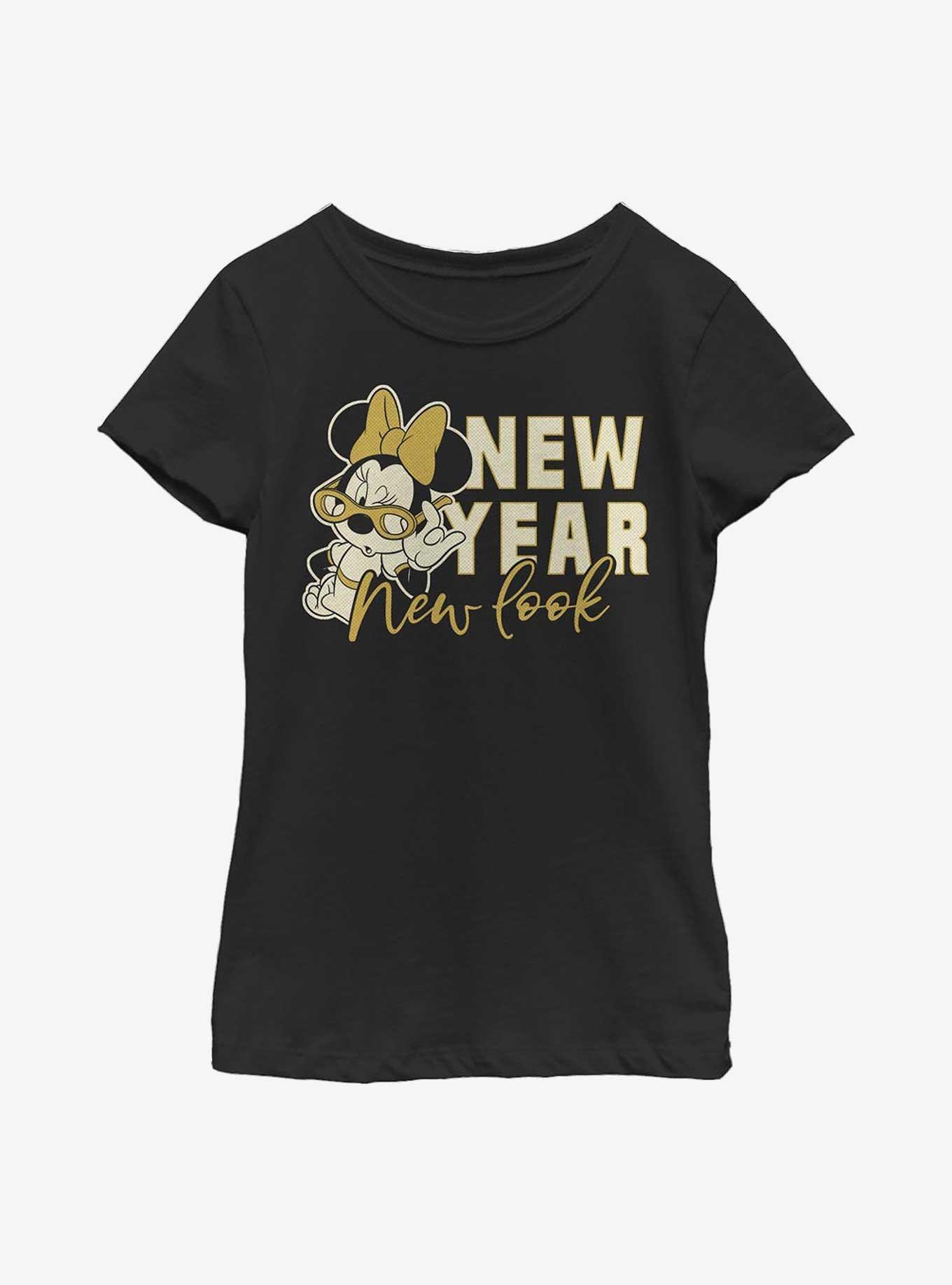 Disney Minnie Mouse New Year Minnie Youth Girls T-Shirt, BLACK, hi-res