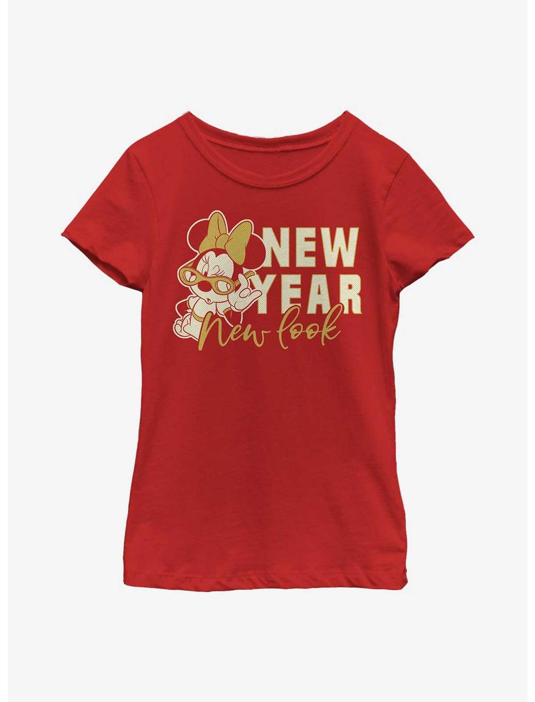 Disney Minnie Mouse New Year Minnie Youth Girls T-Shirt, RED, hi-res