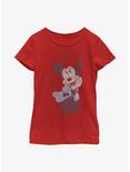 Disney Minnie Mouse Simple Minnie Sit Youth Girls T-Shirt, RED, hi-res
