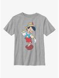 Disney Pinocchio Vintage Pinocchio Youth T-Shirt, ATH HTR, hi-res