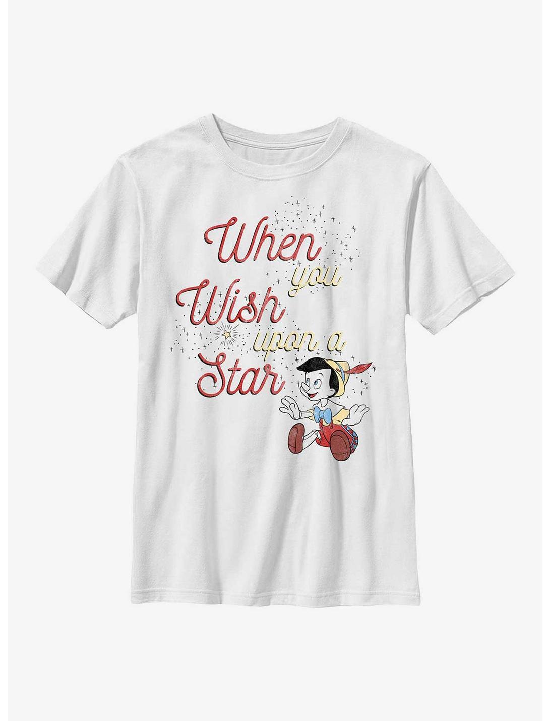 Disney Pinocchio Wishing Star Youth T-Shirt, WHITE, hi-res