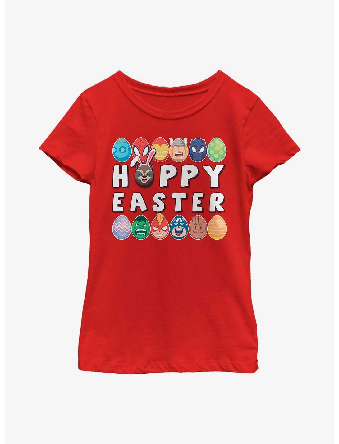 Marvel Avengers Hoppy Easter Youth Girls T-Shirt, RED, hi-res