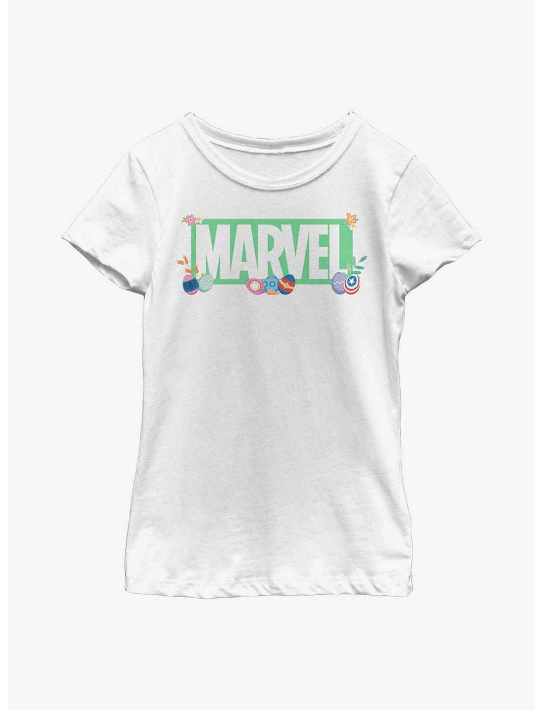 Marvel Avengers Marvel Easter Logo Youth Girls T-Shirt, WHITE, hi-res