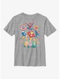 Marvel Avengers Group Easter Hunt Youth T-Shirt, ATH HTR, hi-res