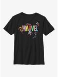 Marvel Avengers Logo Ensemble Youth T-Shirt, BLACK, hi-res