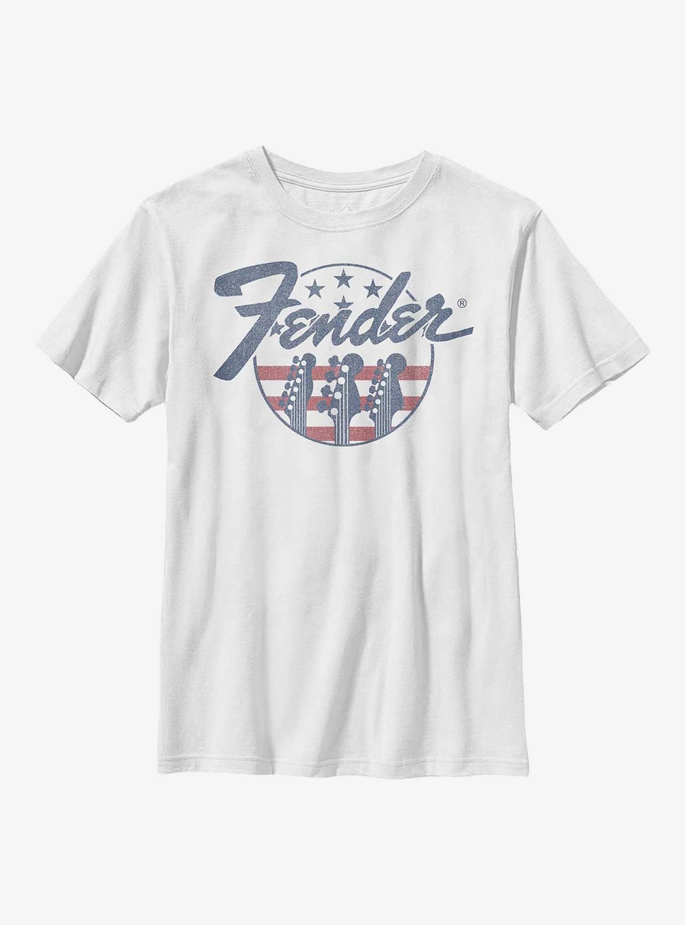 Fender Flag Youth T-Shirt, WHITE, hi-res