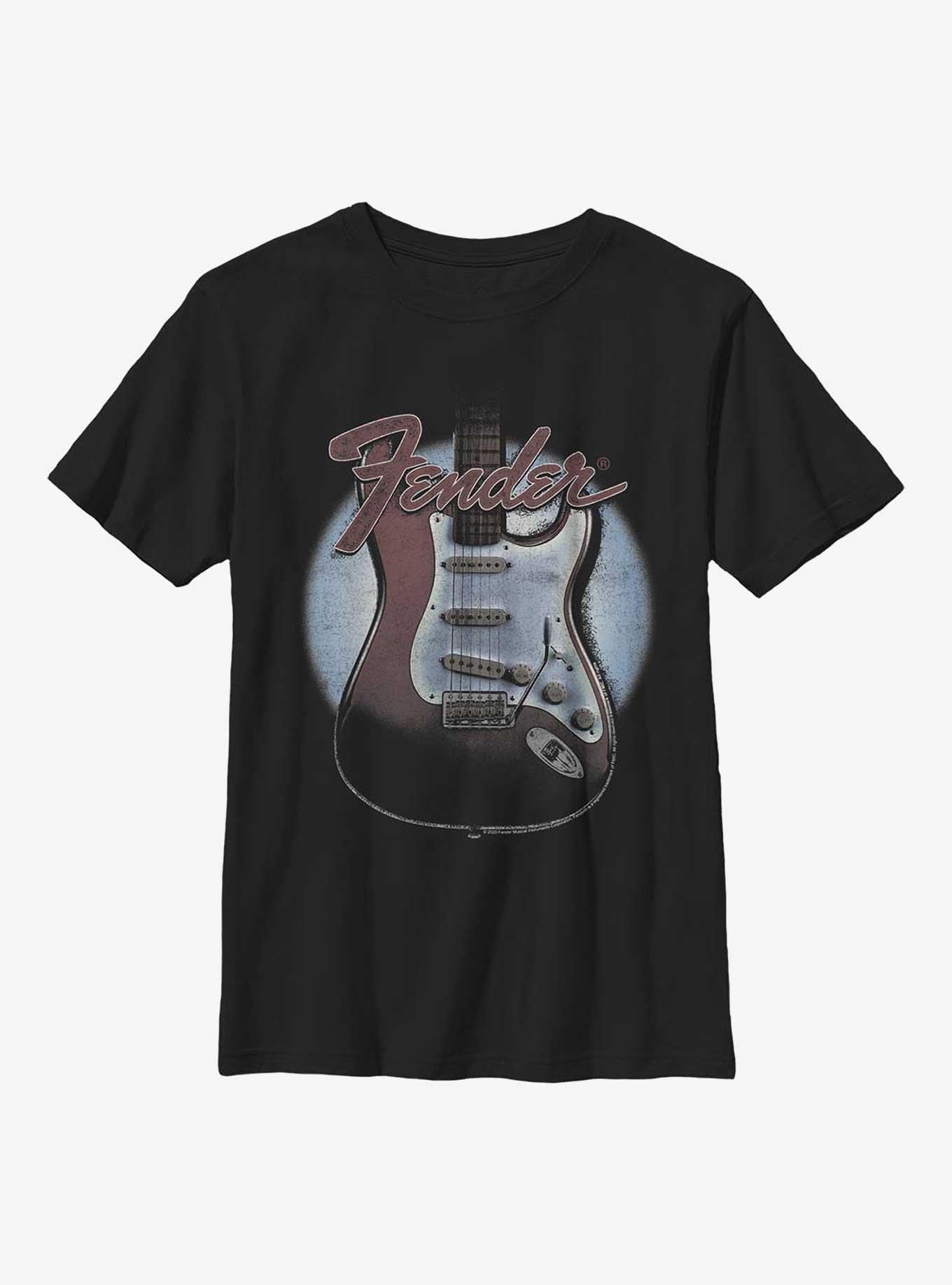 Fender Guitar Lockup Youth T-Shirt, BLACK, hi-res