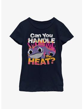 Disney Frozen 2 Handle Heat Youth Girls T-Shirt, NAVY, hi-res