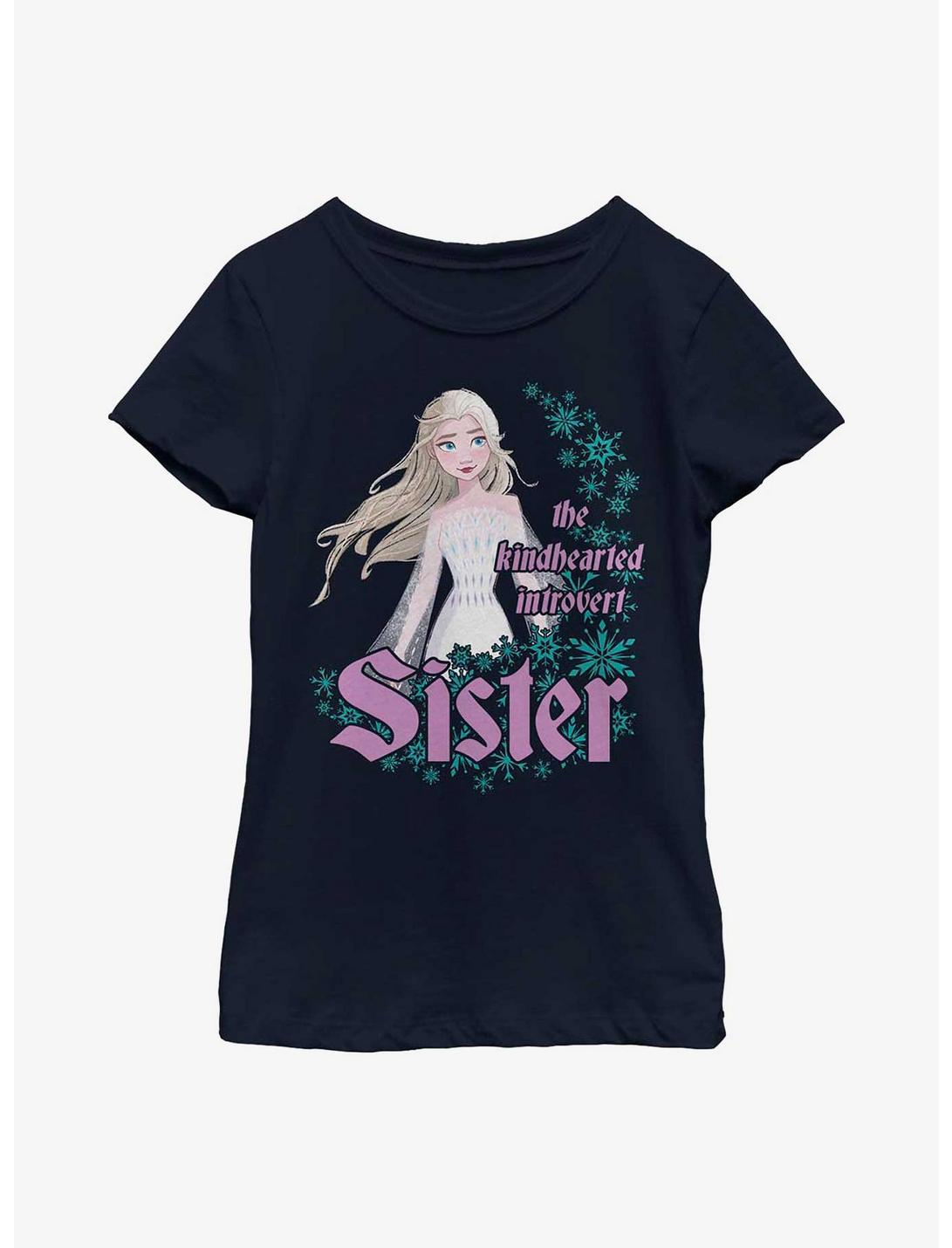 Disney Frozen 2 Kindhearted Sister Youth Girls T-Shirt, NAVY, hi-res