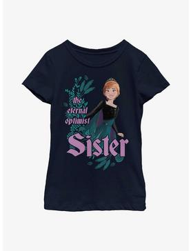 Disney Frozen 2 Optimist Sister Youth Girls T-Shirt, NAVY, hi-res
