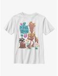 Marvel Guardians Of The Galaxy Groot Bloom Youth T-Shirt, WHITE, hi-res