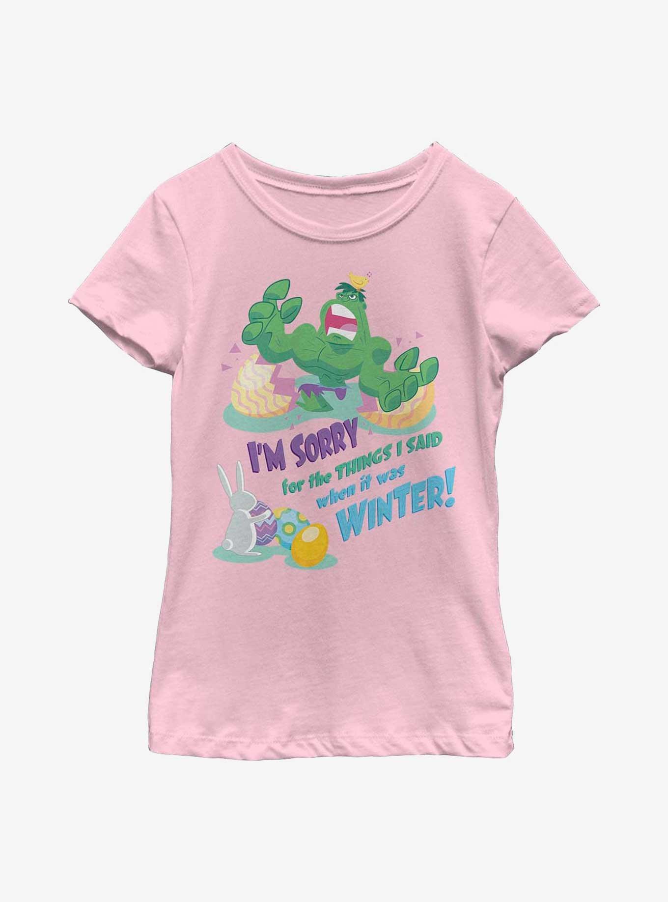 Marvel Hulk Sorry Youth Girls T-Shirt, PINK, hi-res