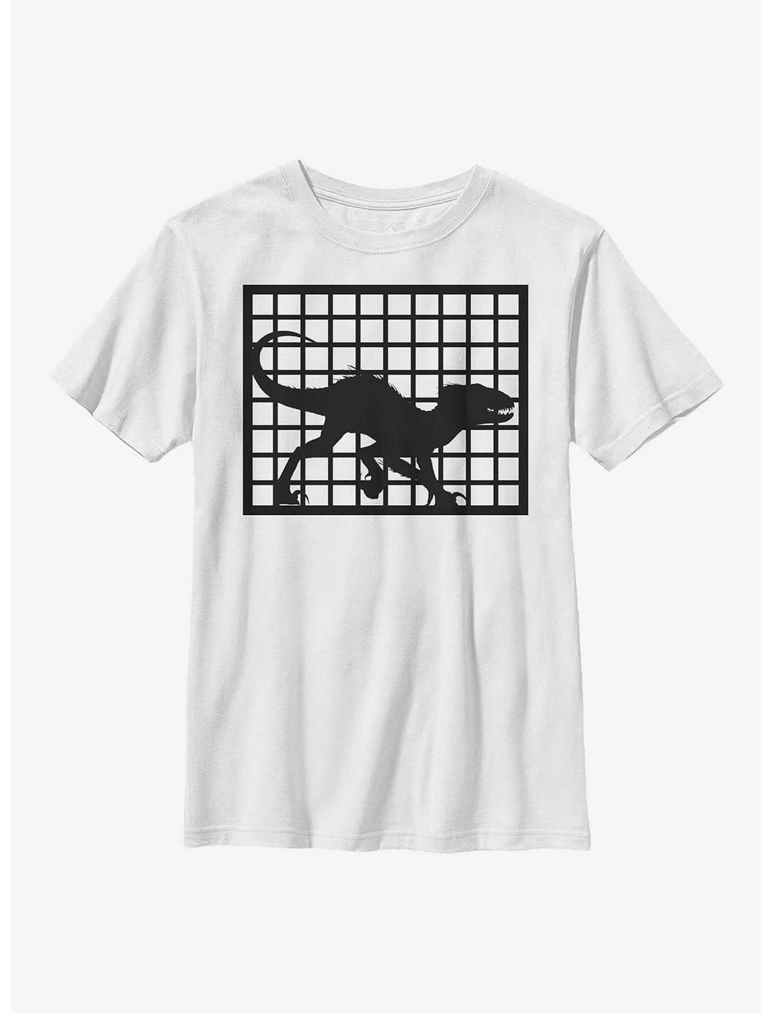 Jurassic Park Caged Indominus Youth T-Shirt, WHITE, hi-res