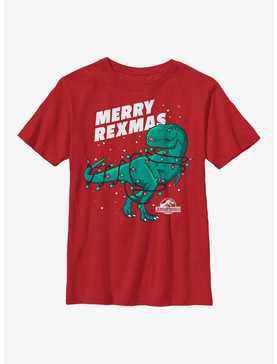 Jurassic Park Merry Rexmas Youth T-Shirt, , hi-res