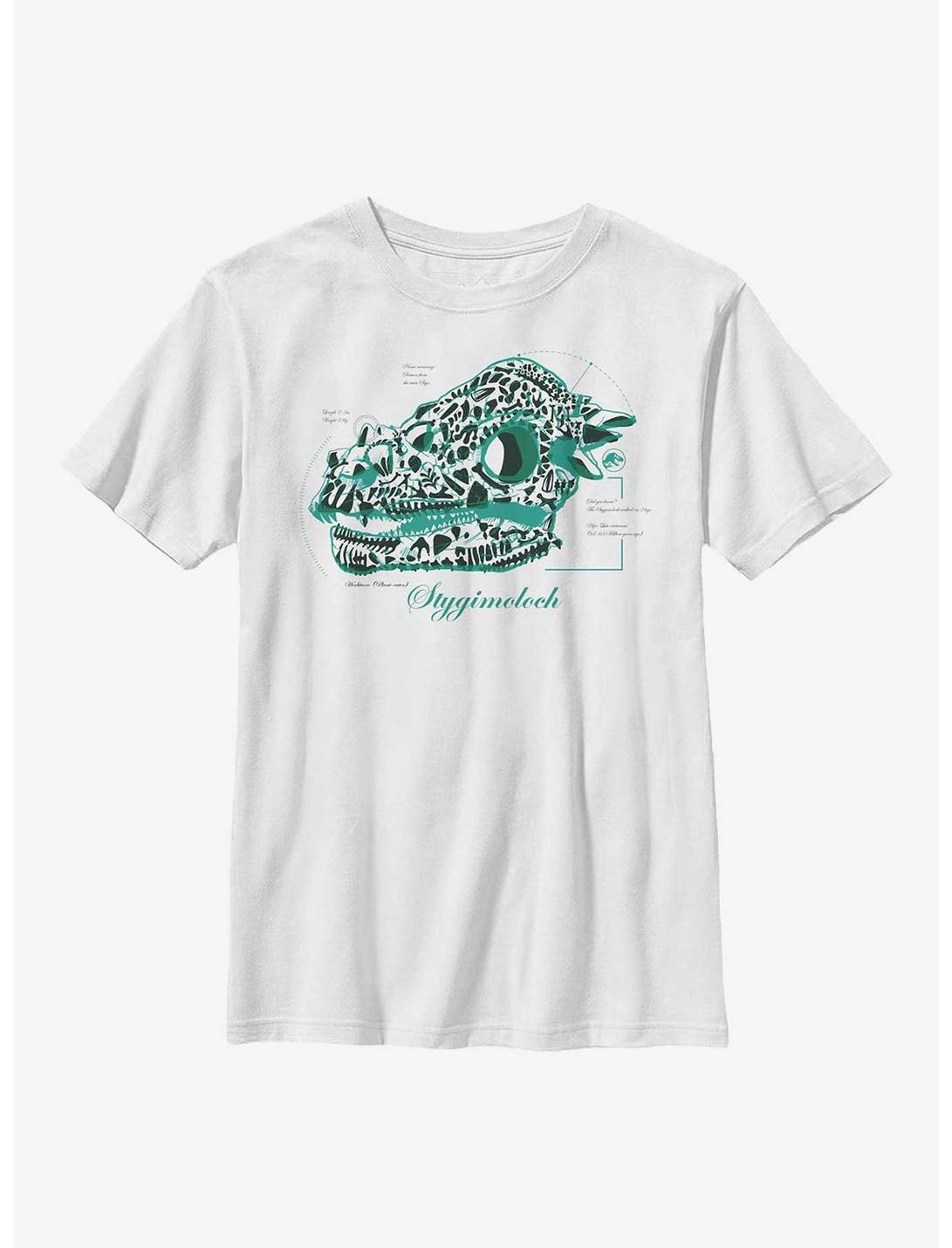Jurassic Park Sygimoloch Xray Youth T-Shirt, WHITE, hi-res