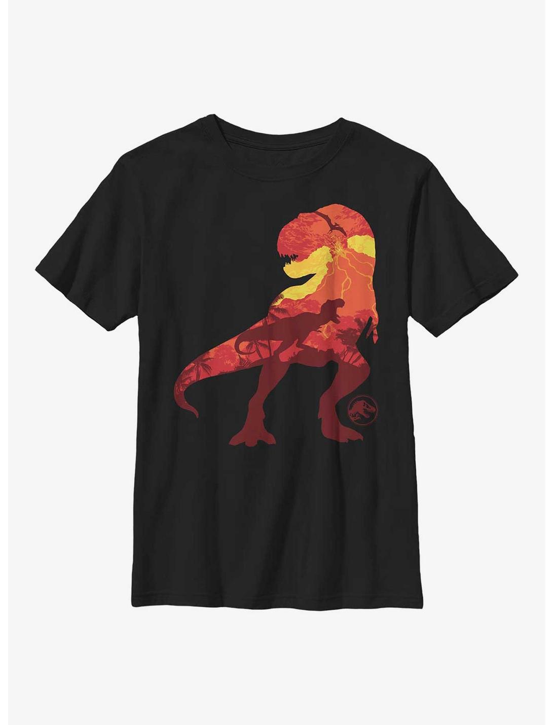 Jurassic Park Volcano Rex Youth T-Shirt, BLACK, hi-res