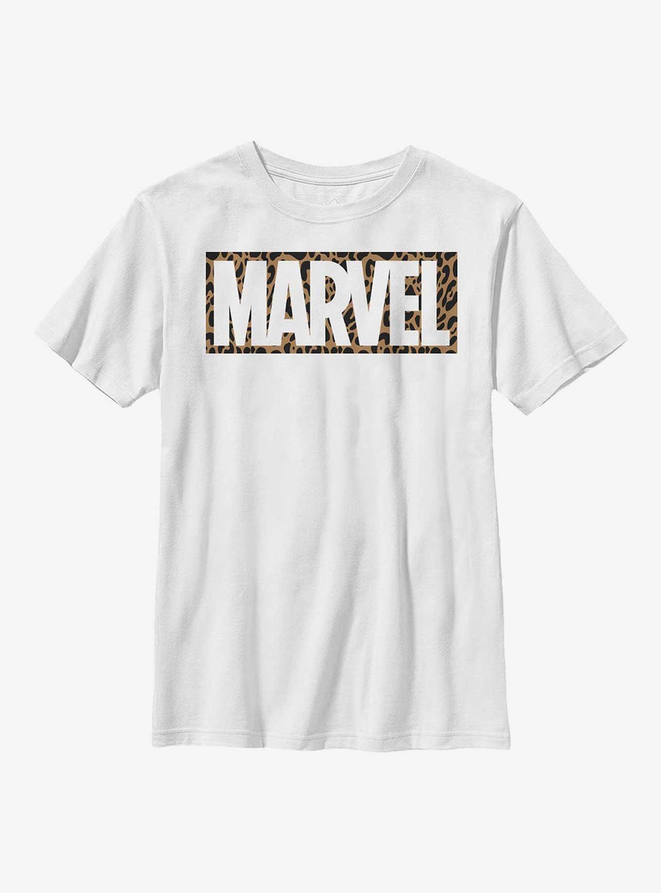 Marvel Logo Cheetah Fill Youth T-Shirt, , hi-res