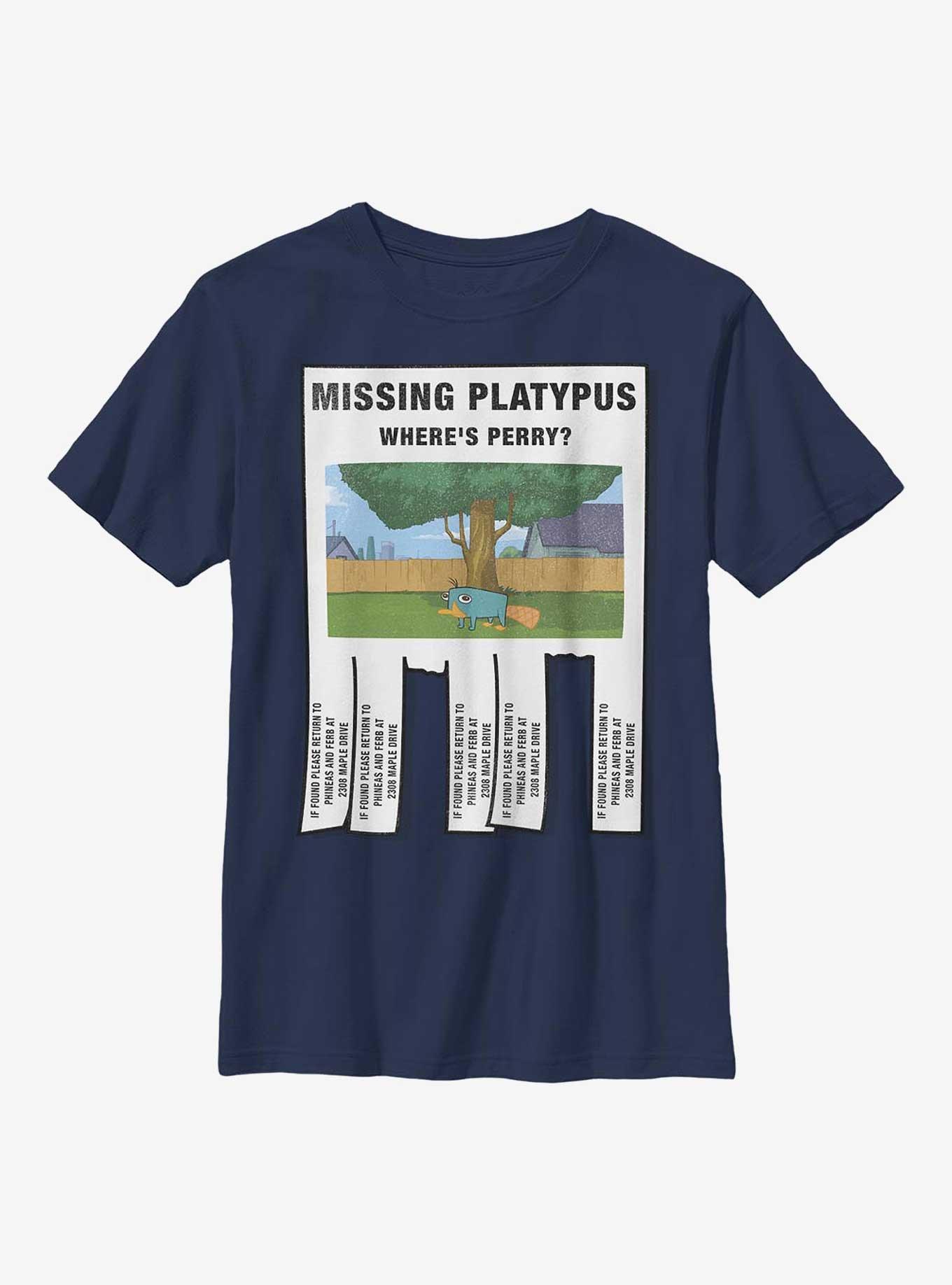 Disney Phineas And Ferb Missing Platypus Youth T-Shirt, , hi-res