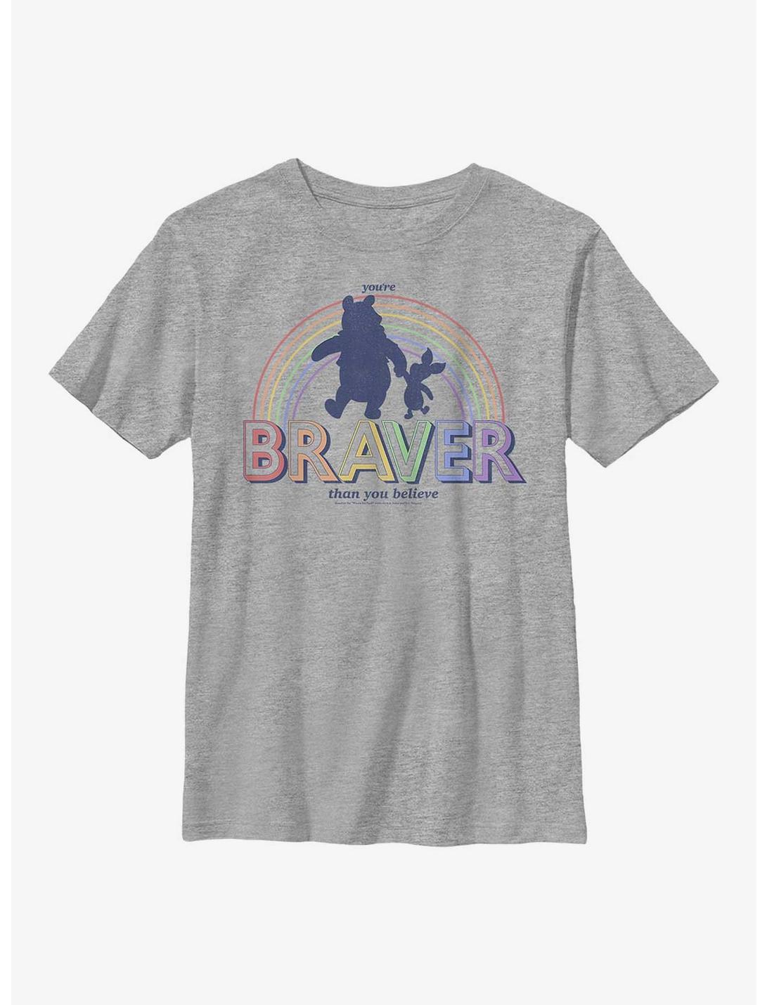 Disney Winnie The Pooh Brave Bear Youth T-Shirt, ATH HTR, hi-res