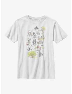 Disney Winnie The Pooh Winnie Map Youth T-Shirt, , hi-res