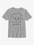Star Wars The Mandalorian The Child Stitch Youth T-Shirt, ATH HTR, hi-res