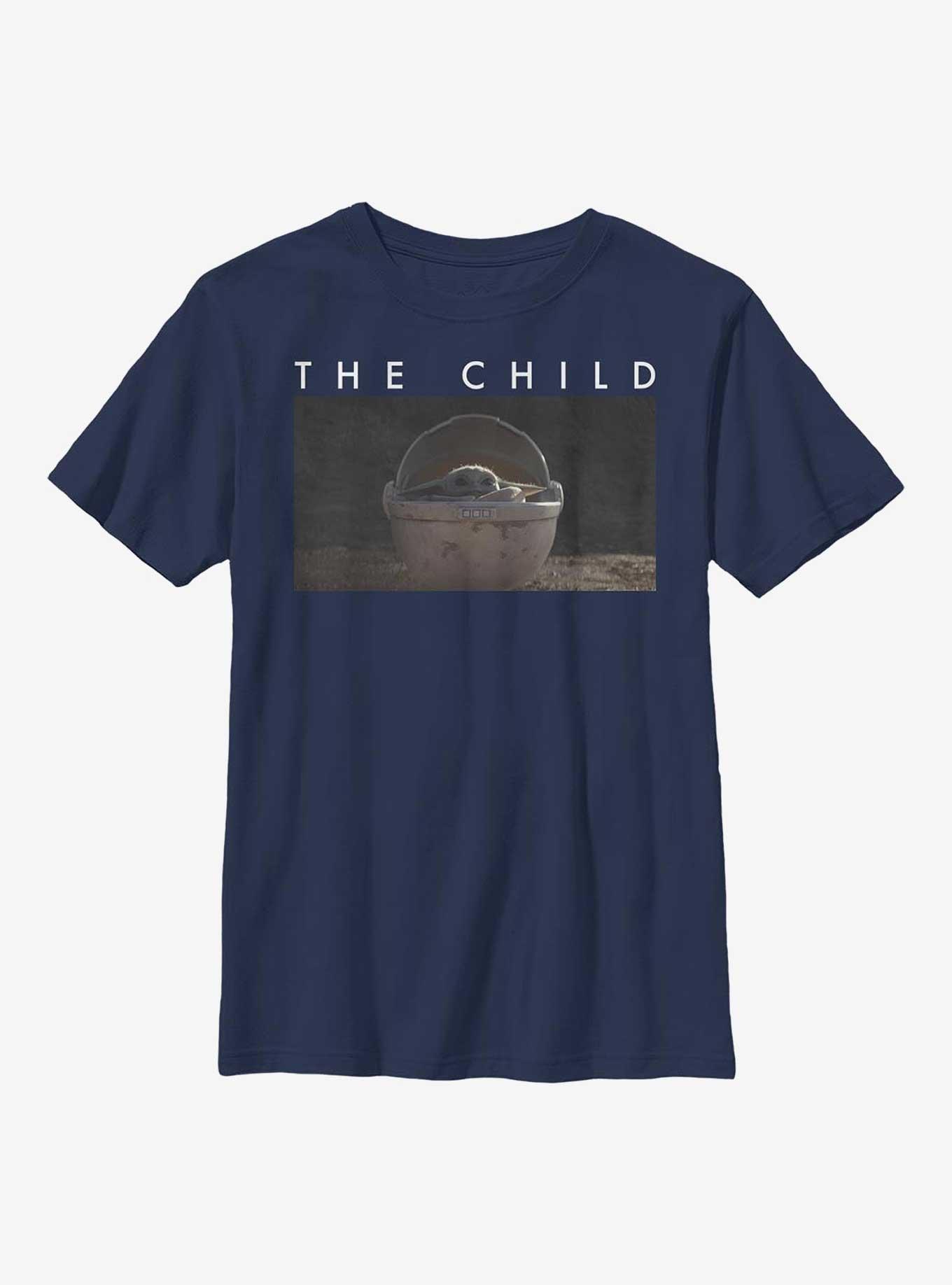 Star Wars The Mandalorian Float Child Youth T-Shirt, NAVY, hi-res