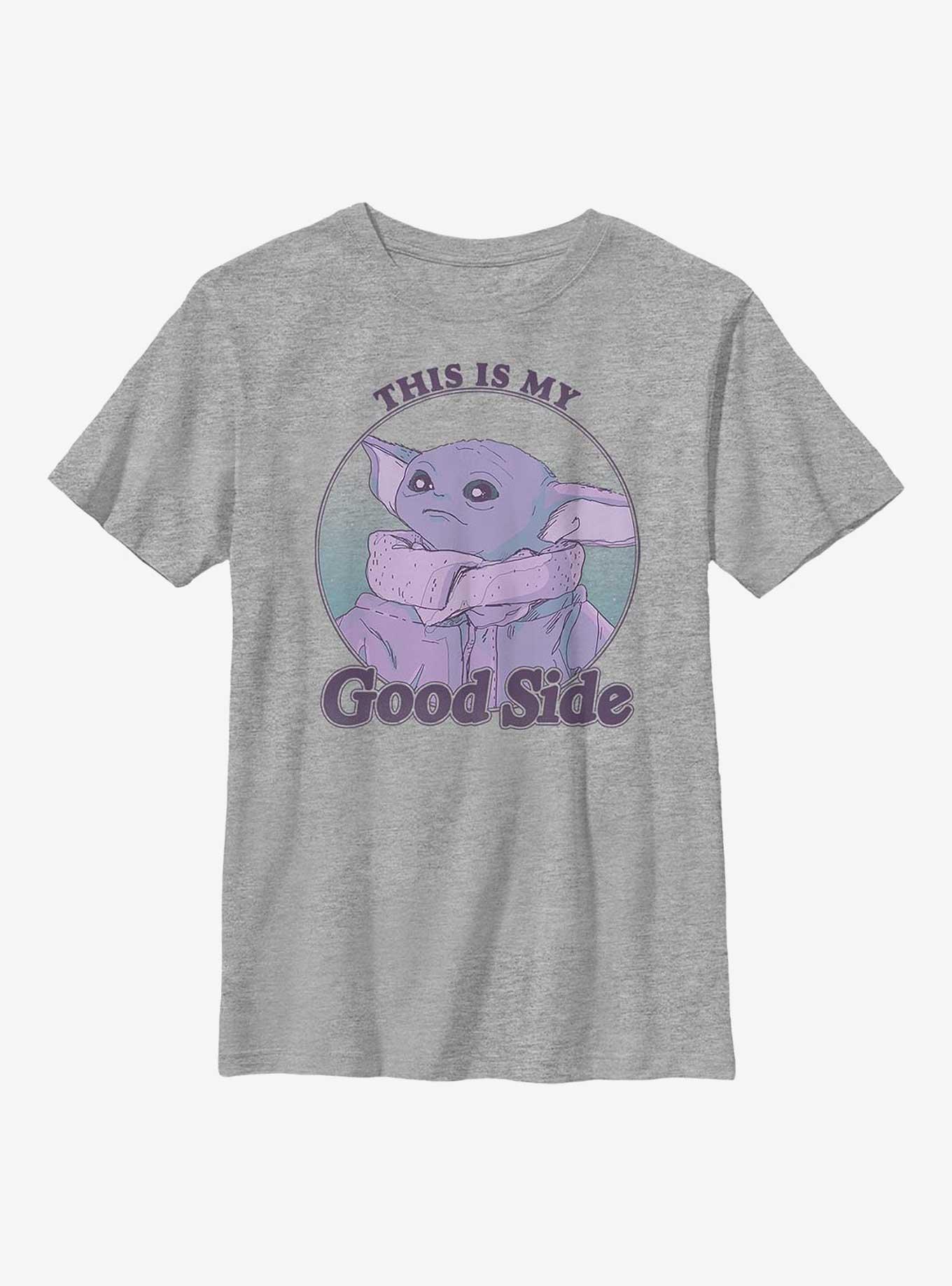 Star Wars The Mandalorian Good Side Youth T-Shirt, ATH HTR, hi-res