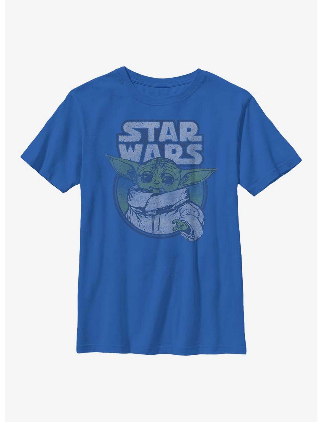Star Wars The Mandalorian Old Space Baby Youth T-Shirt, ROYAL, hi-res