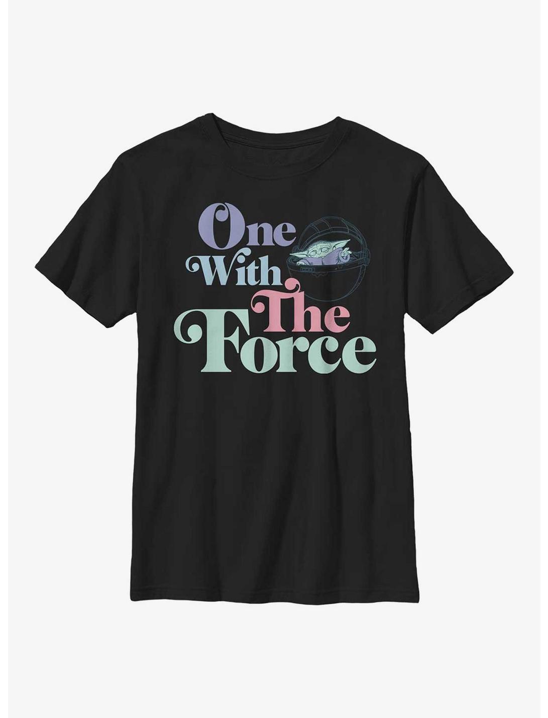 Star Wars The Mandalorian Pastel Force Youth T-Shirt, BLACK, hi-res