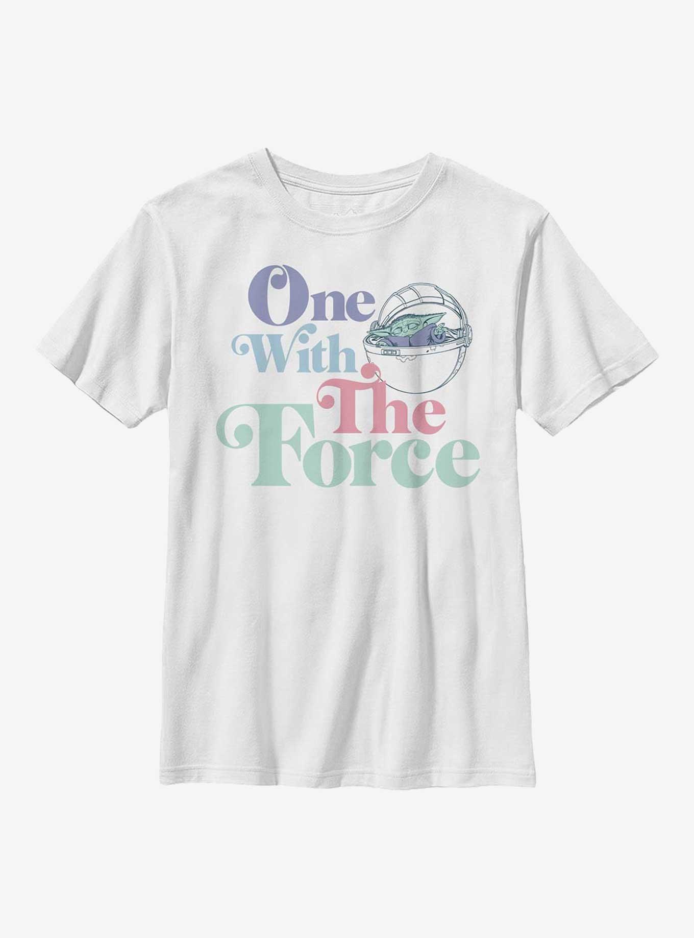 Star Wars The Mandalorian Pastel Force Youth T-Shirt, WHITE, hi-res