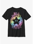 Nintendo Super Mario Rainbow Lineup Youth T-Shirt, BLACK, hi-res
