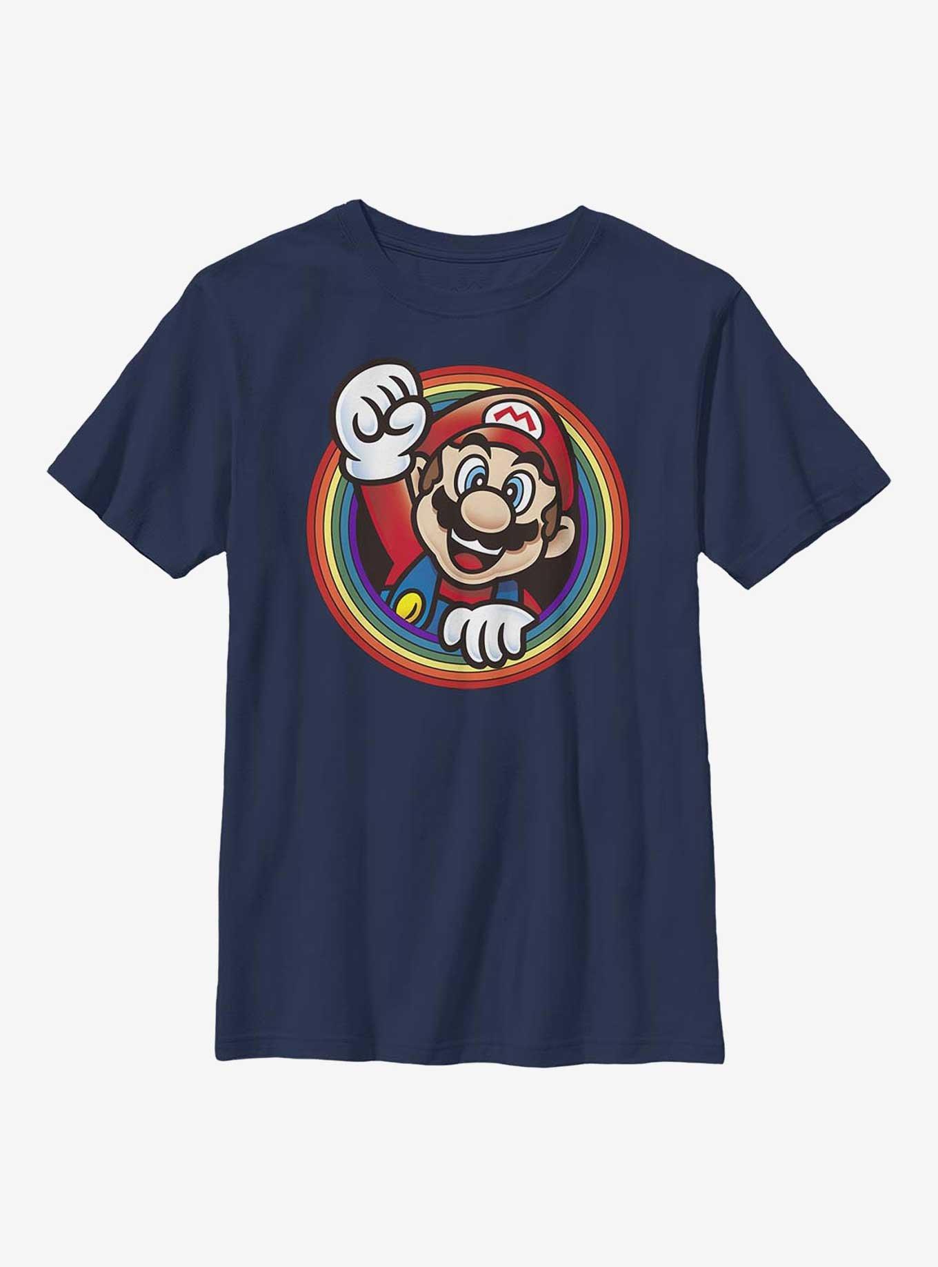 Nintendo Super Mario Rainbow Mario Youth T-Shirt, , hi-res