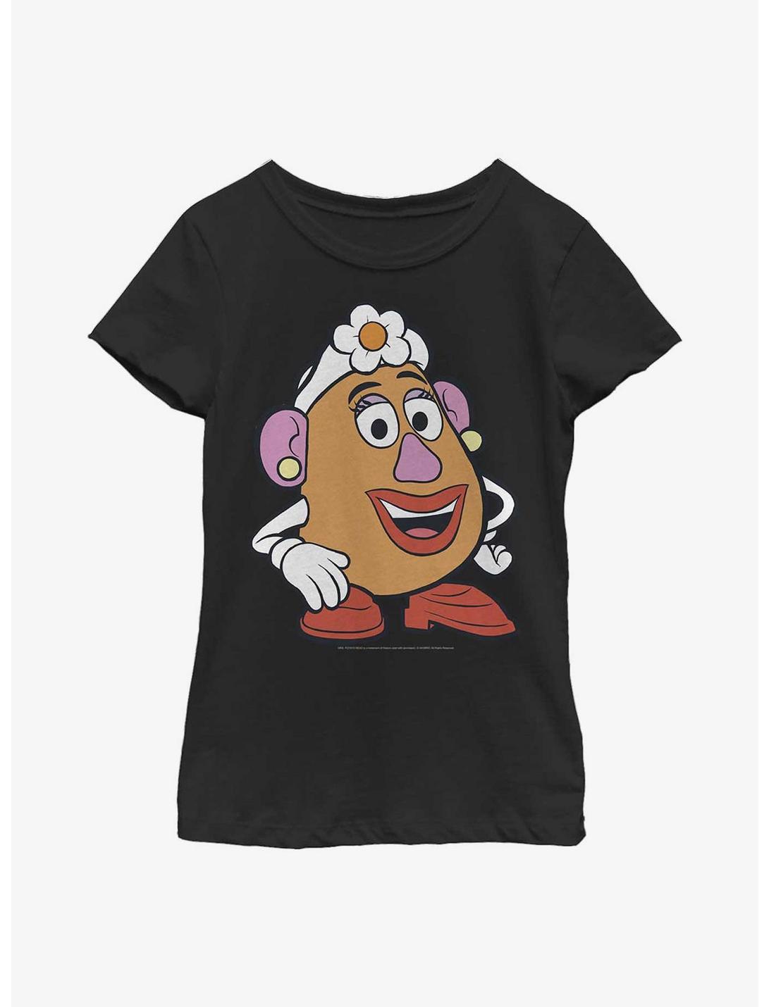 Disney Pixar Toy Story 4 Mrs Potato Head Big Face Youth Girls T-Shirt, BLACK, hi-res