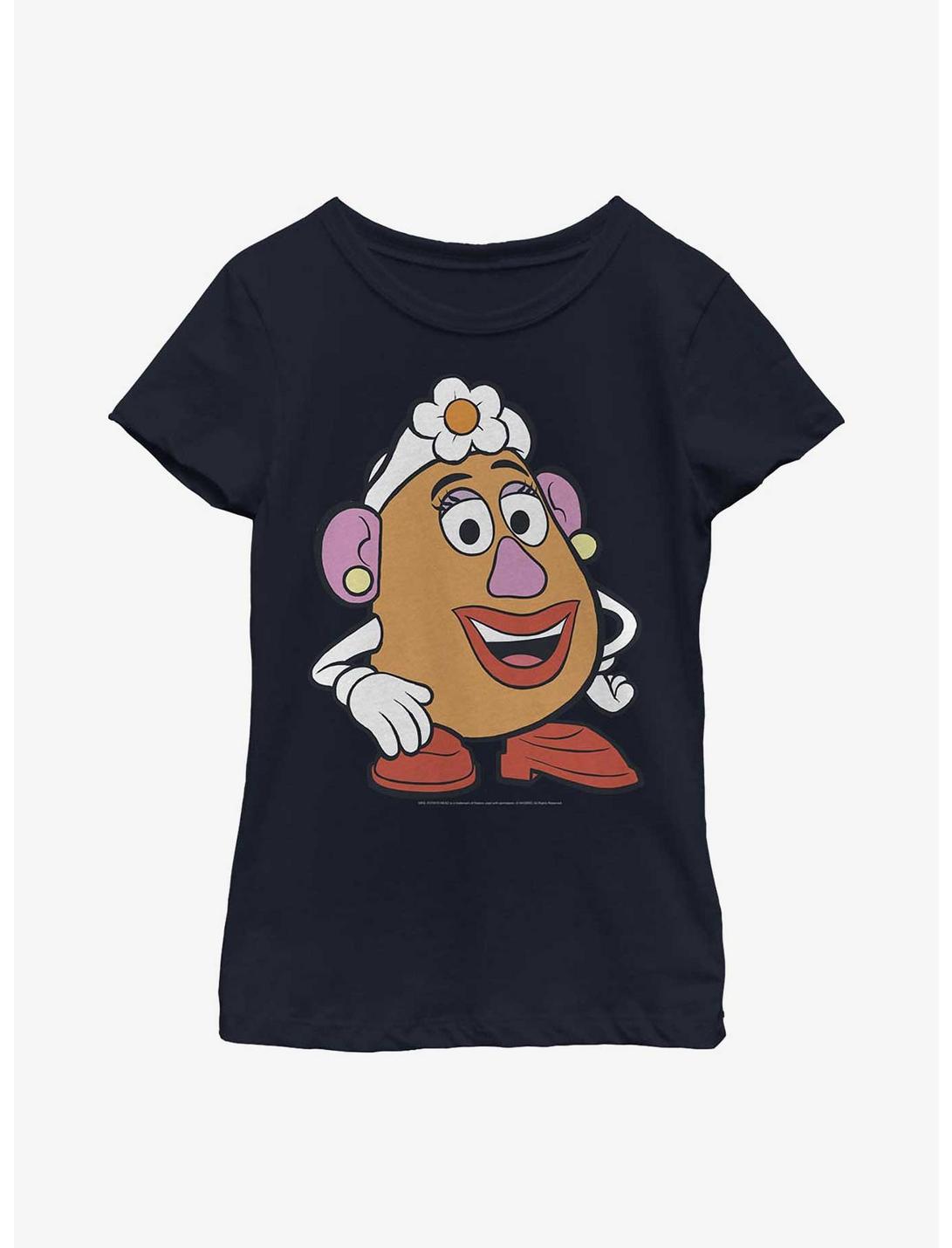 Disney Pixar Toy Story 4 Mrs Potato Head Big Face Youth Girls T-Shirt, NAVY, hi-res