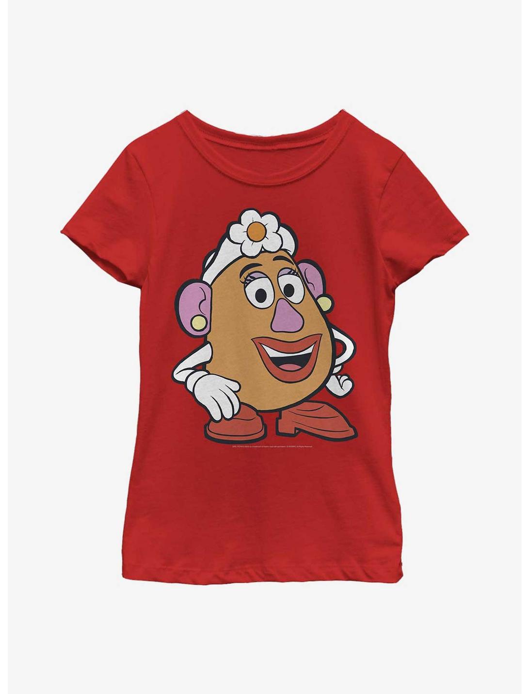 Disney Pixar Toy Story 4 Mrs Potato Head Big Face Youth Girls T-Shirt, RED, hi-res