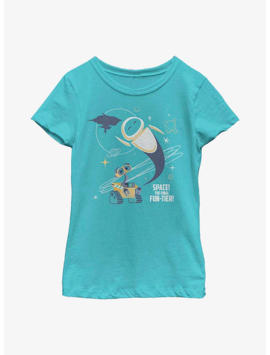 Disney Pixar WALL-E Retro Space Funtier Youth Girls T-Shirt, TAHI BLUE, hi-res