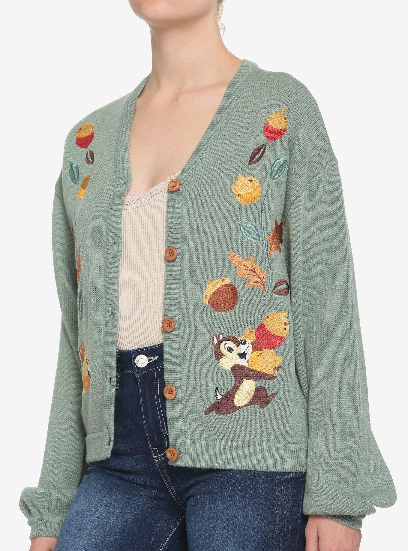 Her Universe Disney Chip 'N' Dale Girls Slouchy Cardigan, MULTI, hi-res