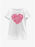 Marvel Avengers Heart Icons Youth Girls T-Shirt, WHITE, hi-res