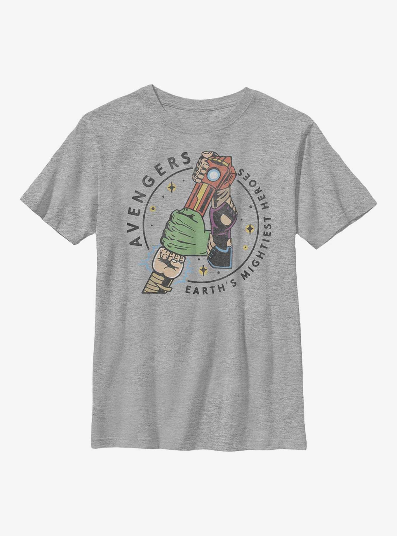 Marvel Avengers Hands Youth T-Shirt, ATH HTR, hi-res view 1