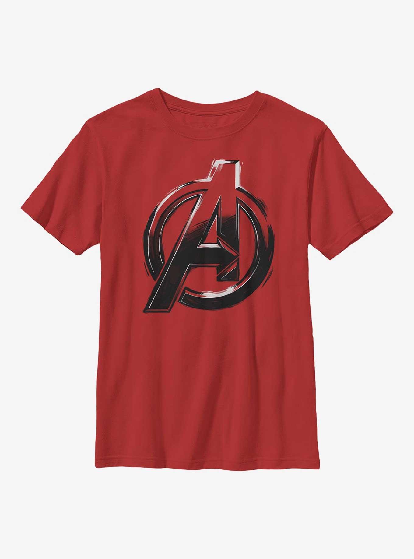 Marvel Avengers Logo Sketch Youth T-Shirt, , hi-res