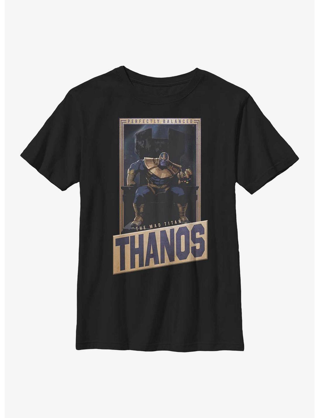 Marvel Avengers Perfectly Balanced Thanos Youth T-Shirt, BLACK, hi-res