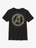 Marvel Avengers Camo Avengers Icon Youth T-Shirt, BLACK, hi-res