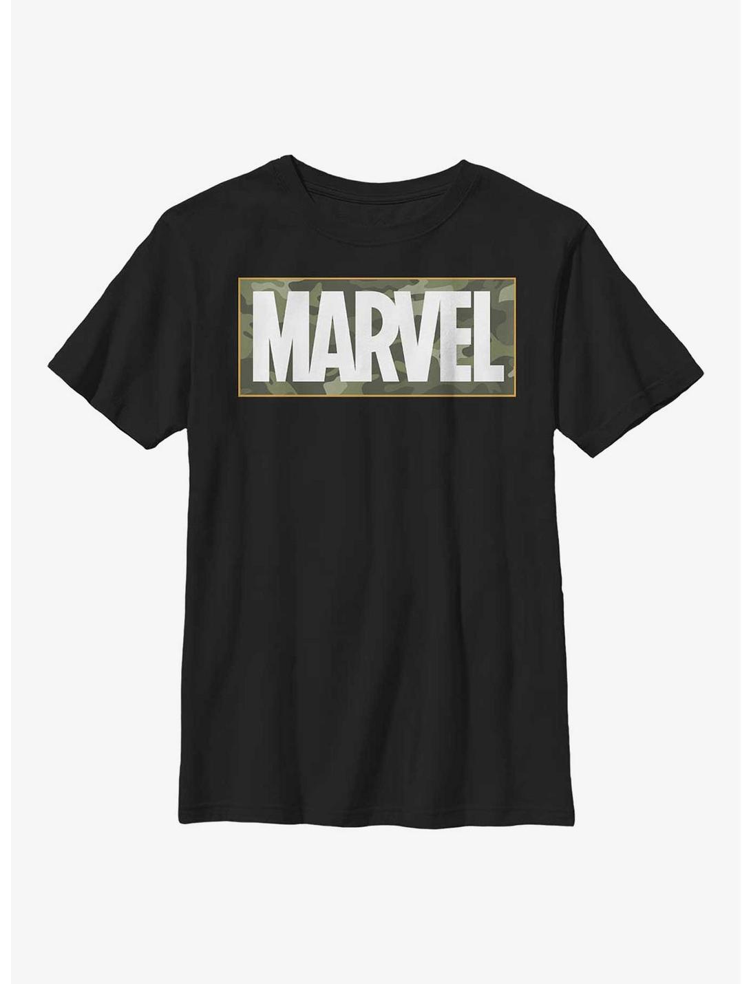 Marvel Avengers Camo Simple Brick Youth T-Shirt, BLACK, hi-res