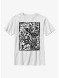 Marvel Avengers Group Fighters Youth T-Shirt, WHITE, hi-res