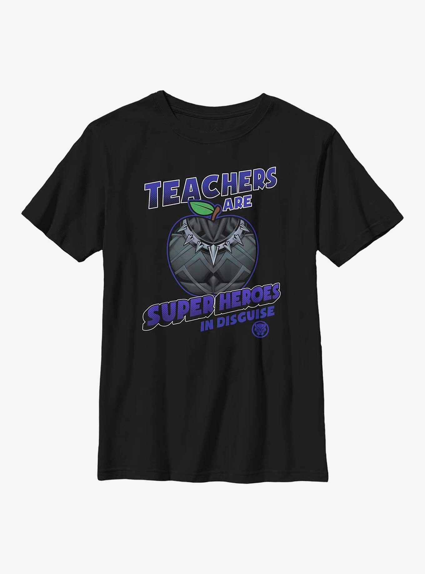 Marvel Avengers Teachers Are Superheroes Black Panther Youth T-Shirt, , hi-res