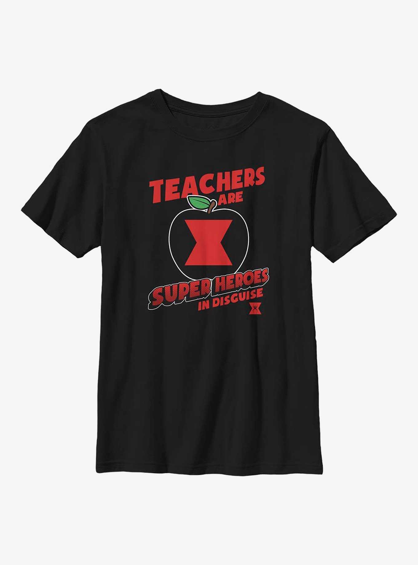 Marvel Avengers Teachers Are Superheroes Black Widow Youth T-Shirt, , hi-res
