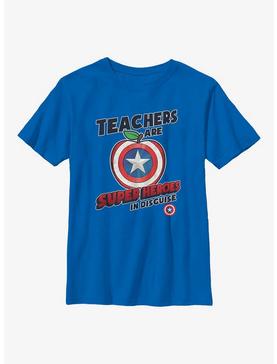 Marvel Avengers Teachers Are Superheroes Captain America Youth T-Shirt, , hi-res