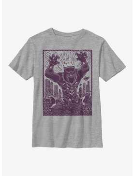 Marvel Black Panther Black Panther Stencil Youth T-Shirt, , hi-res
